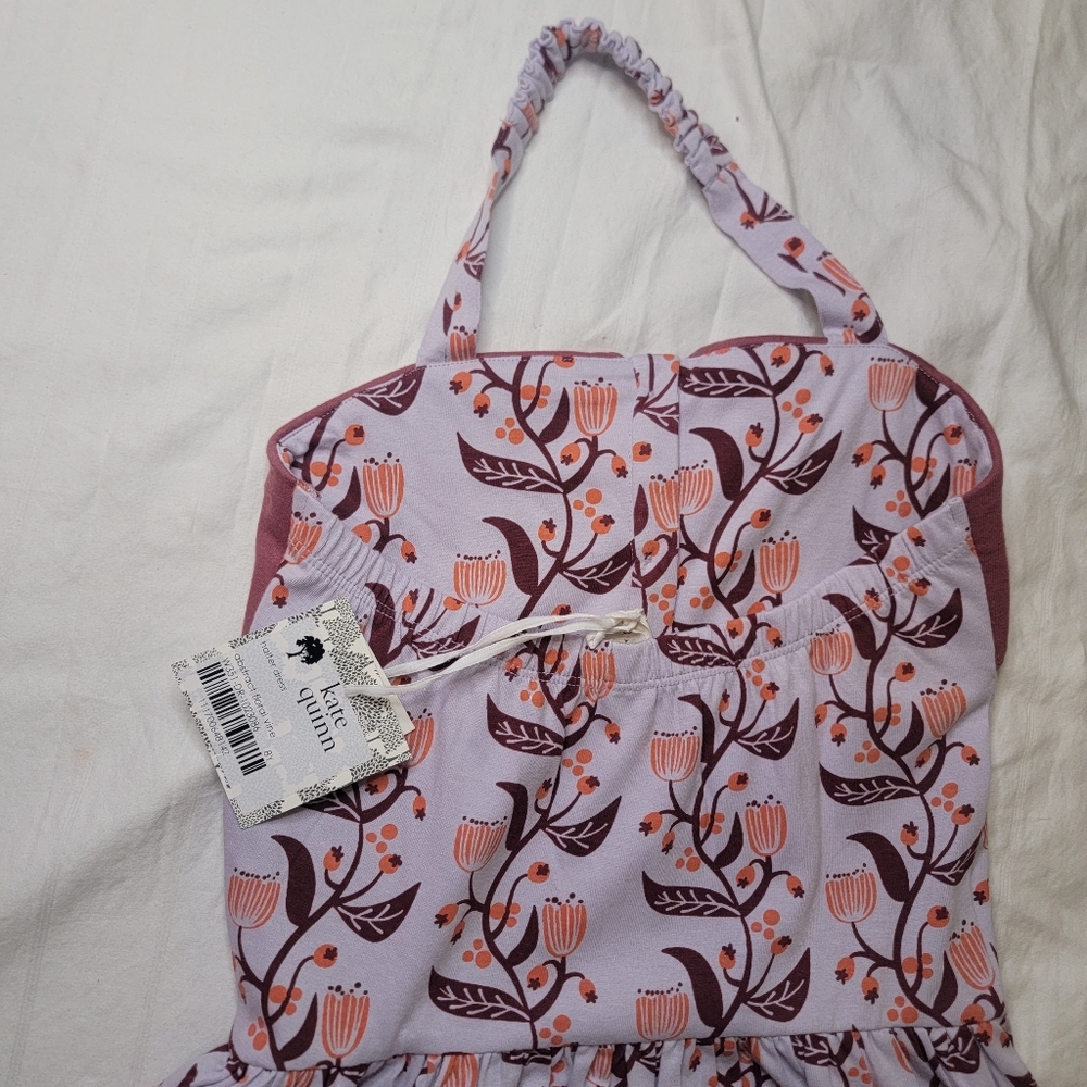Kate Quinn Organics Halter Dress 8y NEW Floral Vine - Picture 2 of 9